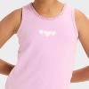 Girls' Pointelle Fitted Lace Trim Tank Top - Cat & Jack™ - 2 of 4