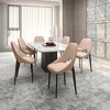 LeisureMod Amalfi Modern Dining Chair, Upholstered Fabric Seat with Metal Legs, Comfortable Accent Seating for Kitchen, Dining Room, or Office - 3 of 4