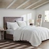 Gracie Mills Delores 3 Piece Embroidered Faux Fur Coverlet Set - Full/Queen - Ivory - 2 of 4