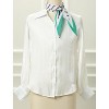 Allegra K Women's Silky Rhombus Stripe Print Shirts Headband Handbag Wraps Bandana Neck Scarf Neckerchief - 2 of 4