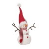 Transpac Polyester 24 in. Multicolor Christmas Plush Light Up Snowman Decor - 3 of 4