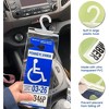 Maison Products Handicap Parking Placard Holder, Ultra Transparent Disabled Permit Protective Cover with Large Hanger (Set of 2) - 2 of 4