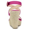 Allegra K Women's Back to College Slingback Crisscross Espadrille Wedges Heel Sandals - 3 of 4