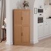 MAYEERTY Modern 4 Doors Utility Storage Cabinets Efficient Storage for Living Room Dining Room Bedroom Beige 2 Piece - 3 of 4