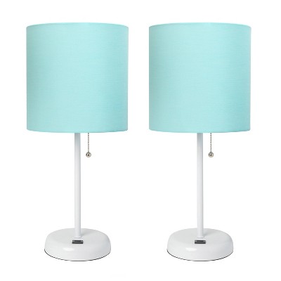 Creekwood Home Oslo 19.5" USB Port Feature Metal Table Desk Lamp