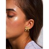 Gold/Silver Bow Earrings for Women, Post Ribbon Knot Earring Bow Stud Earrings Daily Jewelry - 4 of 4