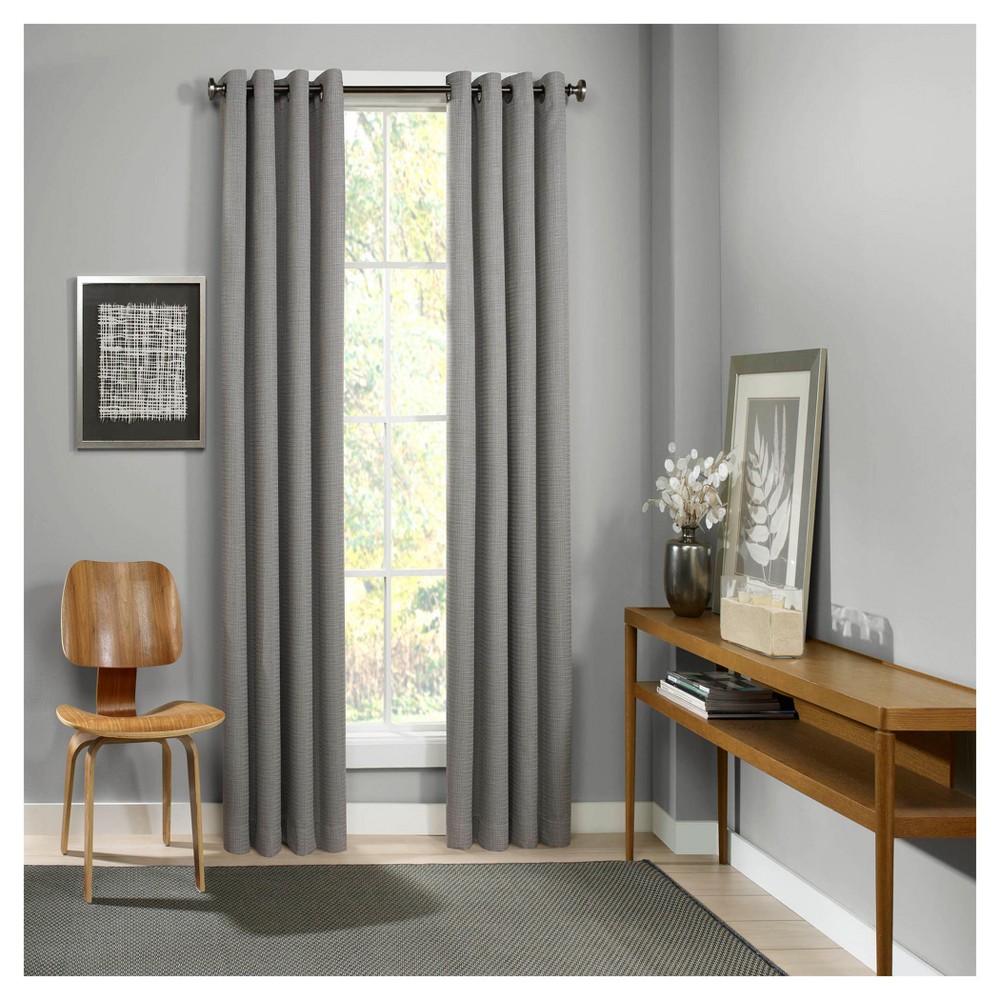 Photos - Curtains & Drapes Eclipse 95"x52" Palisade Thermalined Blackout Curtain Panel Gray  