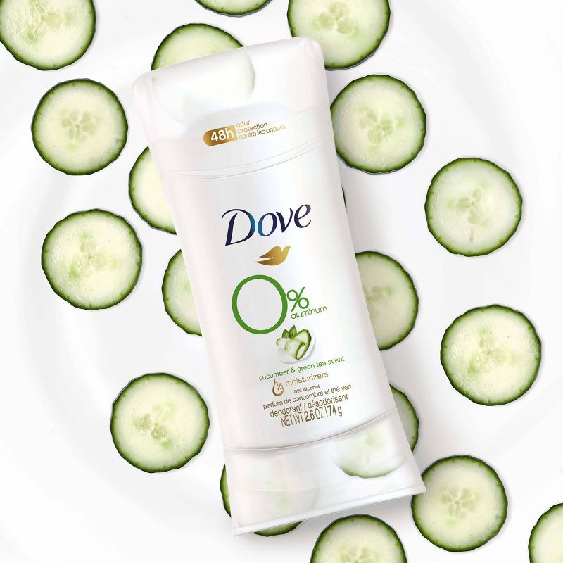 Dove Beauty 0% Aluminum Cucumber &#38; Green Tea Deodorant Stick - 2.6oz, 5 of 9