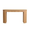 Modern Console Table with Drawer, Curved Vertical Stripe Design for Hallway, Living Room, Study - 2 of 4