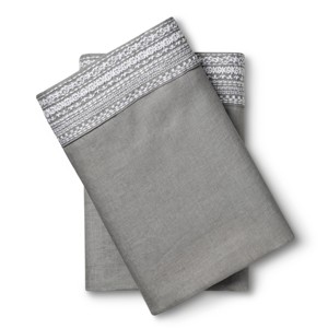 Standard 100% Linen Pillowcases Skyline Gray - Fieldcrest