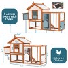 Outdoor Chicken Coop With Nesting Box, Chicken Coops Big With Removable Bottom For Easy Cleaning, Weatherproof Chicken Cage-Cuddlewood - 4 of 4