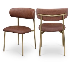 Meridian Furniture,Lupita Vegan Leather Dining Chair, Set of 2 - 1 of 4