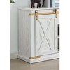 Metal and Solid Wood Console Table with Drawer and Shelf and Center Glide Drawer - 3 of 4