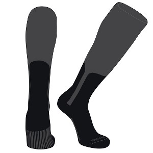 PEAR SOX OTC Baseball Softball Stirrup Socks (S, 9in) Graphite, Black - 1 of 3