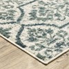 Farrah Floral Trellis Area Rug Ivory/Blue - Captiv8e Designs - image 2 of 4