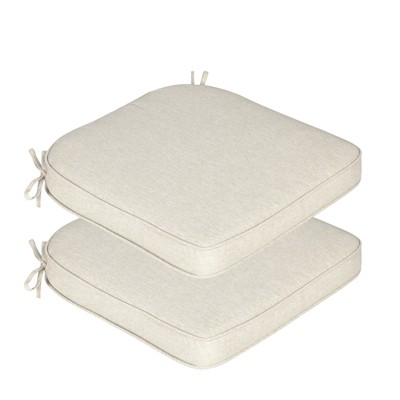 Aoodor Outdoor Dining Chair Cushions Set of 2, Waterproof Patio Furniture Seat Cushions, Outdoor Chair Pads with Ties