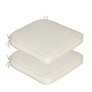 Aoodor Outdoor Dining Chair Cushions Set of 2, Waterproof Patio Furniture Seat Cushions, Outdoor Chair Pads with Ties - 1 of 4