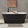 67" Acrylic Freestanding Bathtub, Contemporary Soaking Bathtub with Pop Up Drain & Overflow, Soaking Bath Tubs for Bathroom UPC Certified Black 1 - 3 of 4