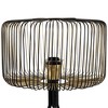 Northlight Iron Table Lamp with Wire Cylinder Shade - 19.5" - Black and Gold - 4 of 4