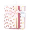 Hudson Baby Girls Cotton Flannel Burp Cloths 7-Pack, Sunshine And Rainbows, One Size - 2 of 4
