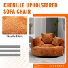 MOONMISS Chenille High-Density Foam Soft Bean bag Chair with 3 Pillows and Wide Backrest - 2 of 4