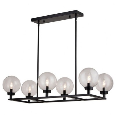 Vaxcel Lander 6 - Light Chandelier in  Matte Black