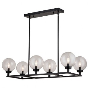 Vaxcel Lander 6 - Light Chandelier in  Matte Black - 1 of 4