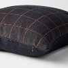 Square Woven Grid Pillow Navy/Burgundy - Threshold™ designed with Studio McGee - image 4 of 4