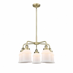 Canton - 5 Light Stem Hung Chandelier In Industrial Style-16.25 Inches Tall and 24 Inches Wide - 1 of 1
