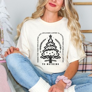 Simply Sage Market Trees Glisten Children Listen Garment Dyed Tee - 1 of 4