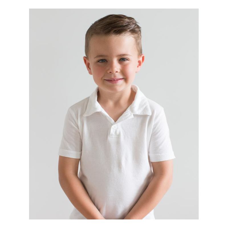 City Threads USA-Made Soft Cotton Boys Jersey 2-Button Short Sleeve Polo Shirt, 2 of 7