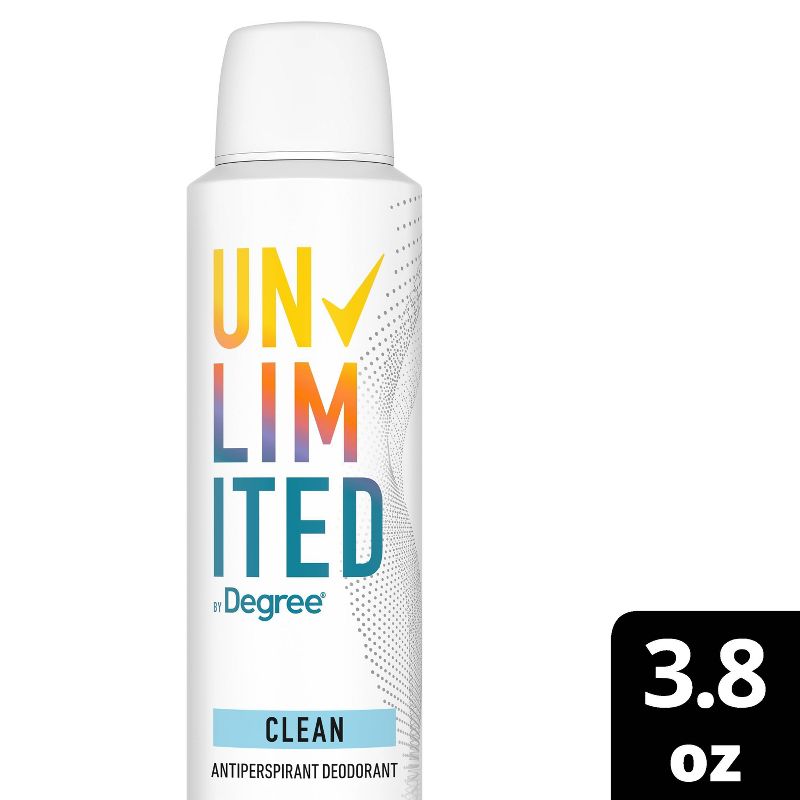 Degree Unlimited 96-Hour Antiperspirant &#38; Deodorant Dry Spray - Clean - Fruity Scent - 3.8oz, 1 of 10