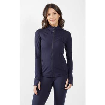 90 Degree By Reflex Womens Regular Fit Long Sleeve Hooded Track Jacket -  Gray Medium : Target