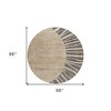 Chocolate Beige And Taupe Abstract Washable Indoor Outdoor Area Rug - 3 of 4