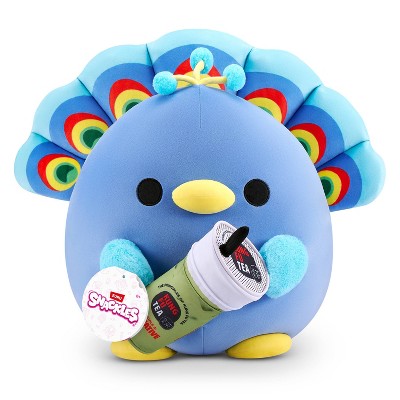 Snackles 14" Peacock with Kung Fu Tea Stuffed Animal
