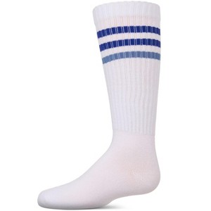 Memoi Girls' TwoTone Varsity Stripe Knee High Socks - 1 of 3