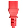 Monoprice Power Extension Cable / Cord - 3 Feet - Red | 18AWG 3 Conductor PC/Mon 10A (IEC 60320 C14 to IEC 60320 C13) - 3 of 4