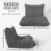Modern Accent Chair – Comfy Upholstered Armchair with High-Density Cushion & Plush Foam – Stylish Sofa Chair for Living Room or Bedroom - Teddy Gray - 4 of 4
