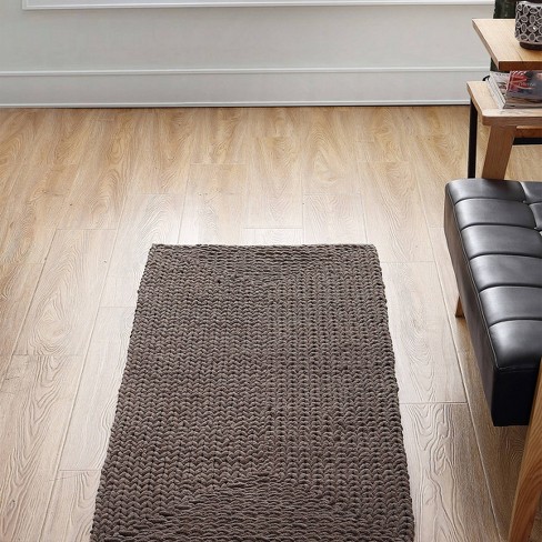 Home Barron Cotton Chenille Braided Runner Rug Chocolate - Vcny : Target