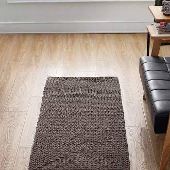 Home Barron Cotton Chenille Braided Runner Rug Chocolate - VCNY
