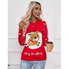 Coolmee Ugly Christmas Sweaters for Women Funny Holiday Sweaters Long Sleeve Crew Neck Knit Pullover Sweaters - 2 of 4