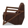 Christa Faux Leather Upholstered Accent Chair: Mid-Century, Retro Lounge Design - Baxton Studio - 3 of 4
