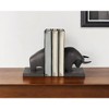 HomeRoots Set of Two 6" Black Metal Bull Decorative Bookends - 2 of 4