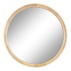 Kate and Laurel Hatherleig Round Wood Round Mirror, 30" Diameter, Natural - 4 of 4