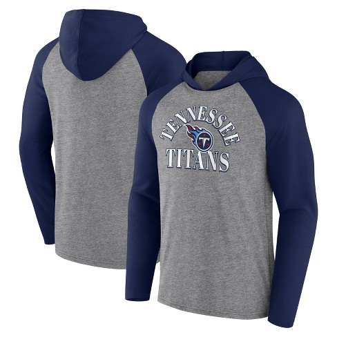 Nfl Tennessee Titans Men's Gray Full Back Run Long Sleeve Lightweight Hooded  Sweatshirt : Target