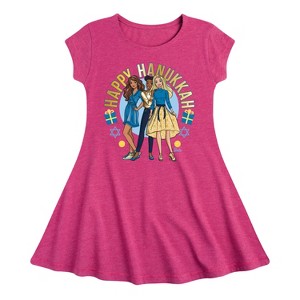 Girls' - Barbie - Barbie and Friends Holiday Fit & Flair Cap Sleeve Dress - 1 of 2