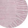 Blush Pink And Mauve Abstract Washable Indoor Outdoor Area Rug - 4 of 4