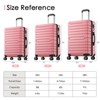 SKONYON 3 Piece Hardshell Luggage Sets Checked Spinner PC & ABS Luggage Set with YKK Zipper and TSA Lock - 3 of 4