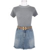 INSPIRE CHIC Women's Golden Square Buckle Fashion Faux Leather Waist Belts 1 Pc - 4 of 4