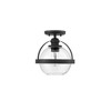 Savoy House Pendleton 1 - Light Semi-Flush Mount in  Matte Black - 3 of 4
